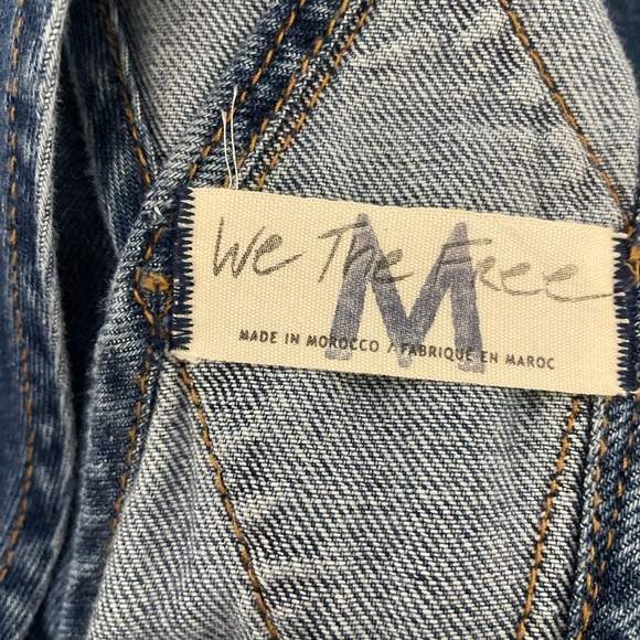 New FREE PEOPLE Ziggy Sapphire Blue Denim Overalls Medium Wash WTF Size Medium - Picture 8 of 12